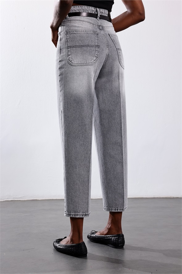 Gri Baggy Jean 3004