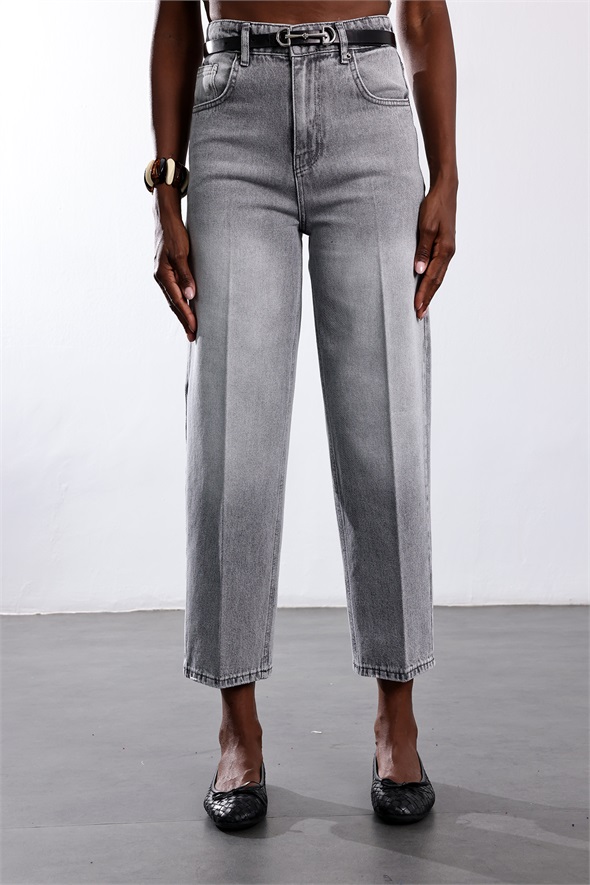 Gri Baggy Jean 3004