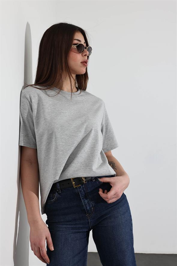 Gri Basic Tişört 