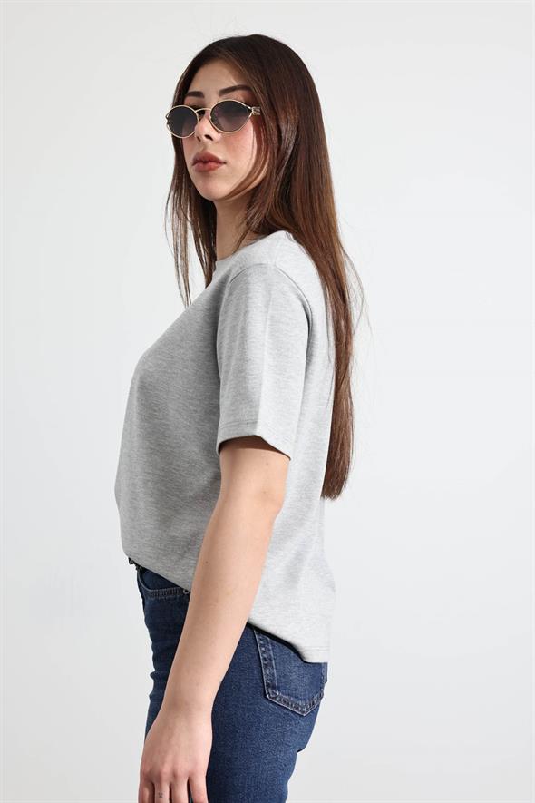 Gri Basic Tişört 