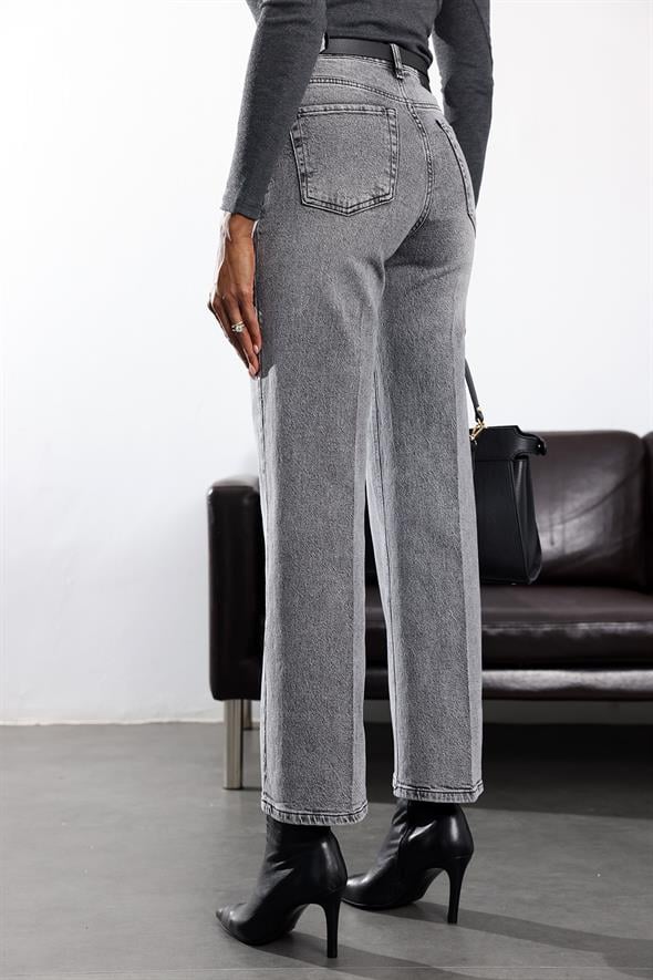 Gri Straight Jean 1005