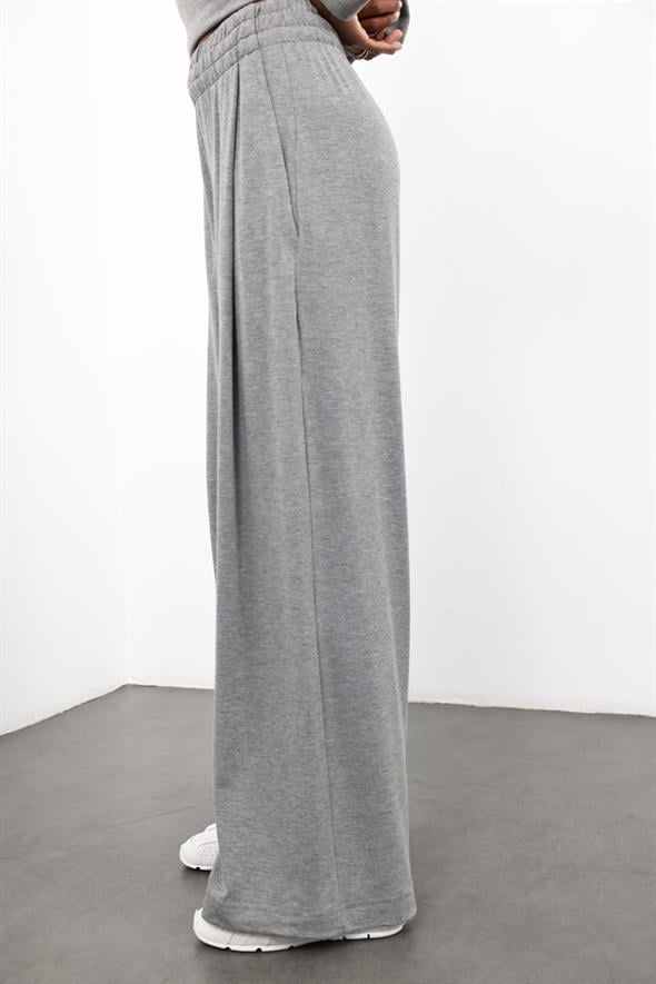 Gri Yüksek Bel Salaş Eşofman 0155