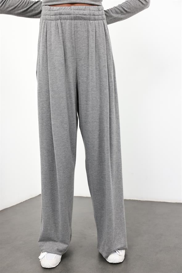 Gri Yüksek Bel Salaş Eşofman 0155