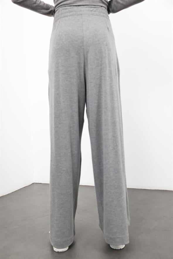 Gri Yüksek Bel Salaş Eşofman 0155