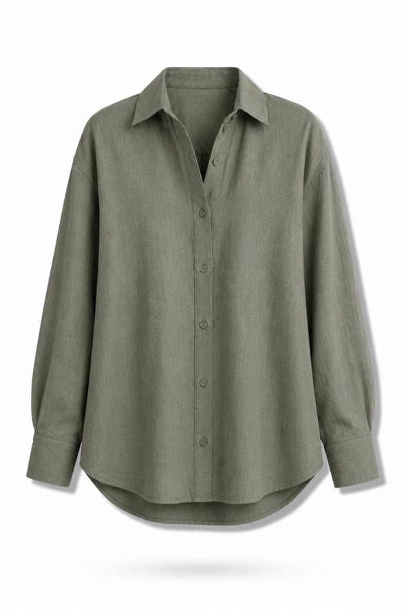 Haki Oversize Gömlek 1012