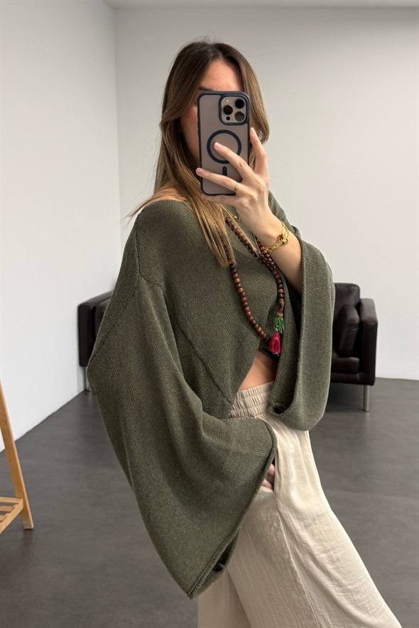 Haki Yarasa Kol Merserize Triko 261048