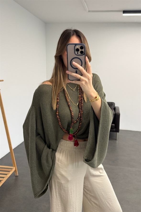 Haki Yarasa Kol Merserize Triko 261048