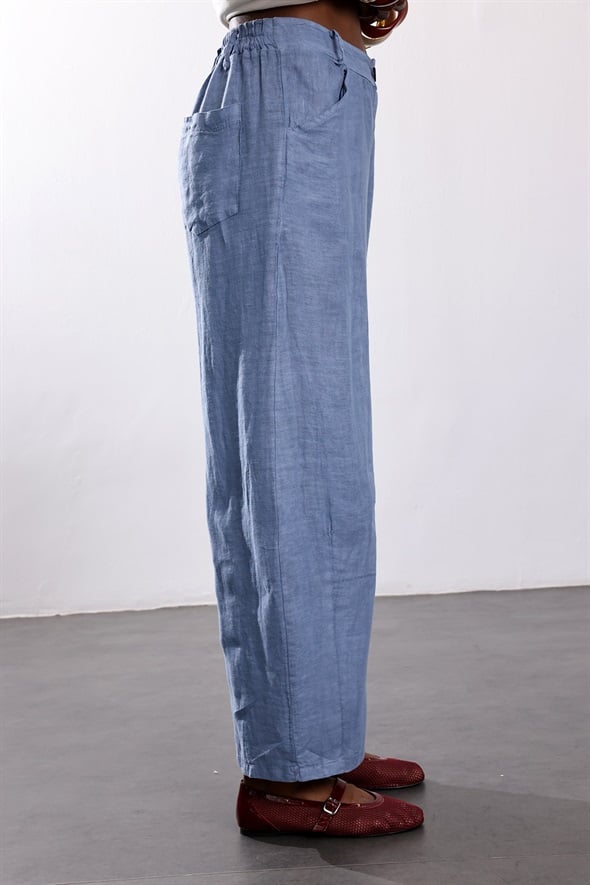 indigo Palazzo Kesim Keten Pantolon 39502