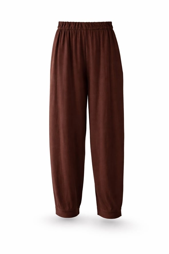 Kahverengi Barrel Kesim Pantolon 00198