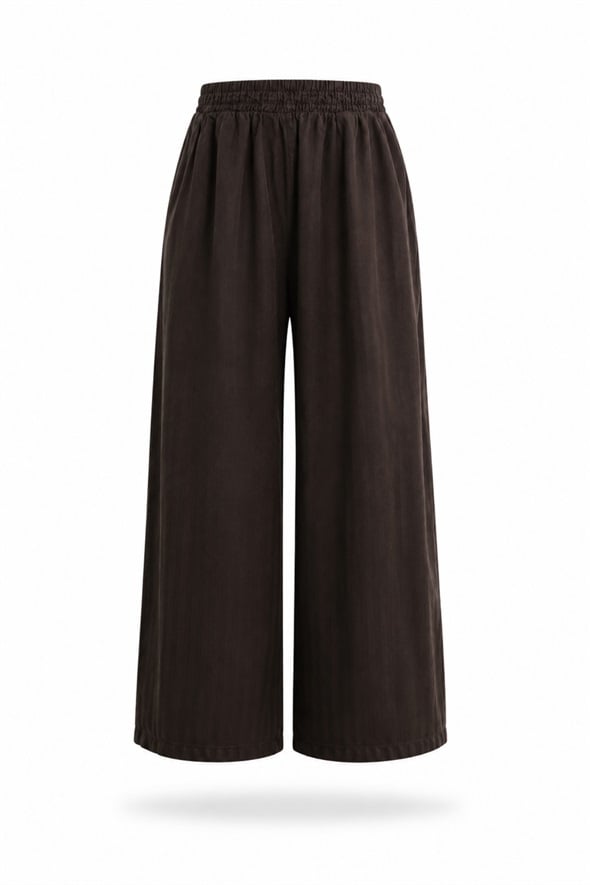 Kahverengi Çizgili Barrel Pantolon 031748