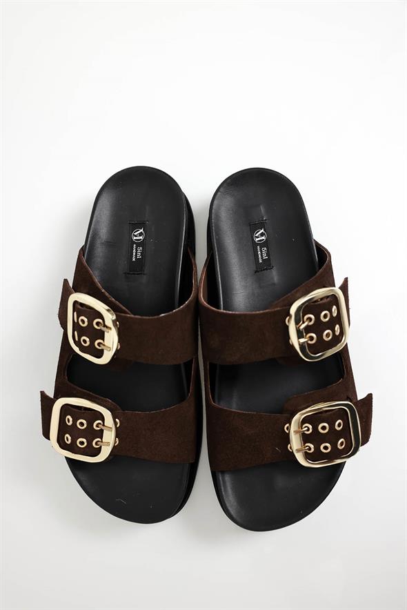 Kahverengi Kalın Taban Terlik 25151