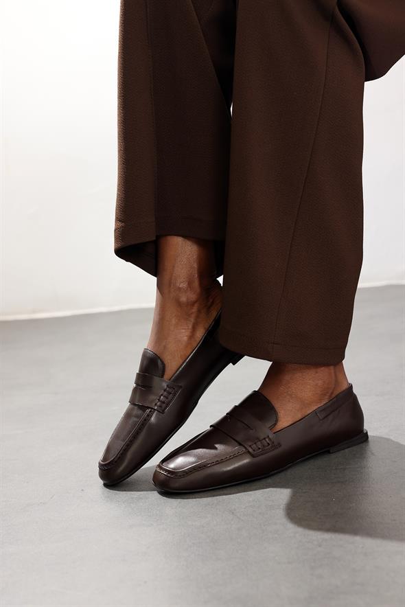Kahverengi Loafer 39920