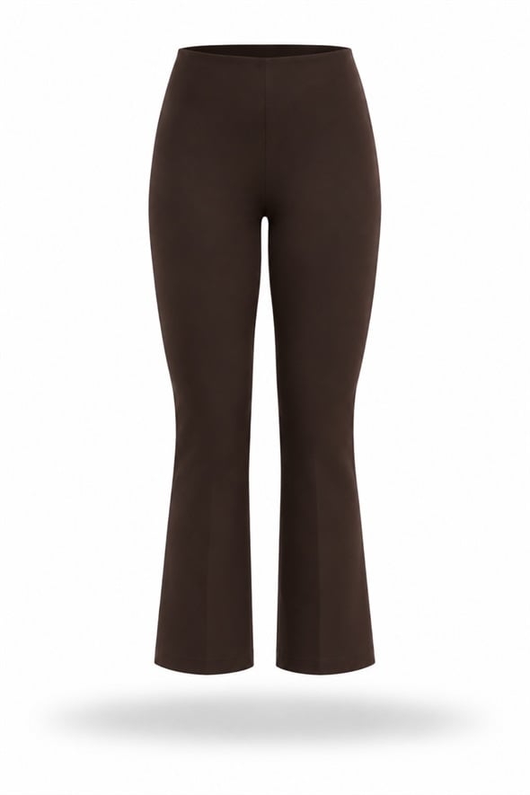 Kahverengi Mini Flare Pantolon 438