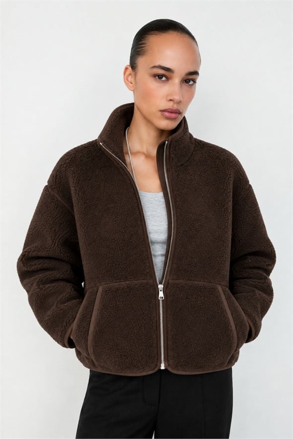 Kahverengi Polar Ceket 23236