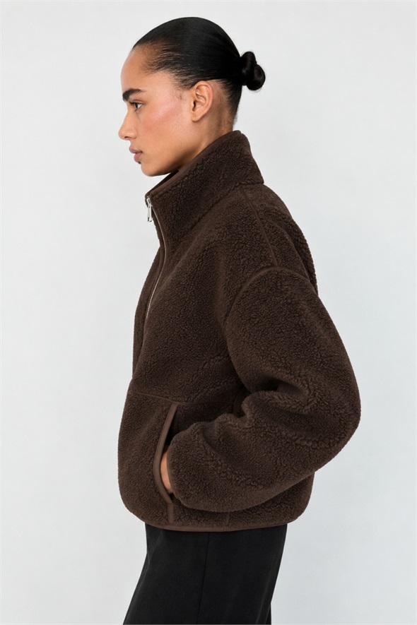 Kahverengi Polar Ceket 23236