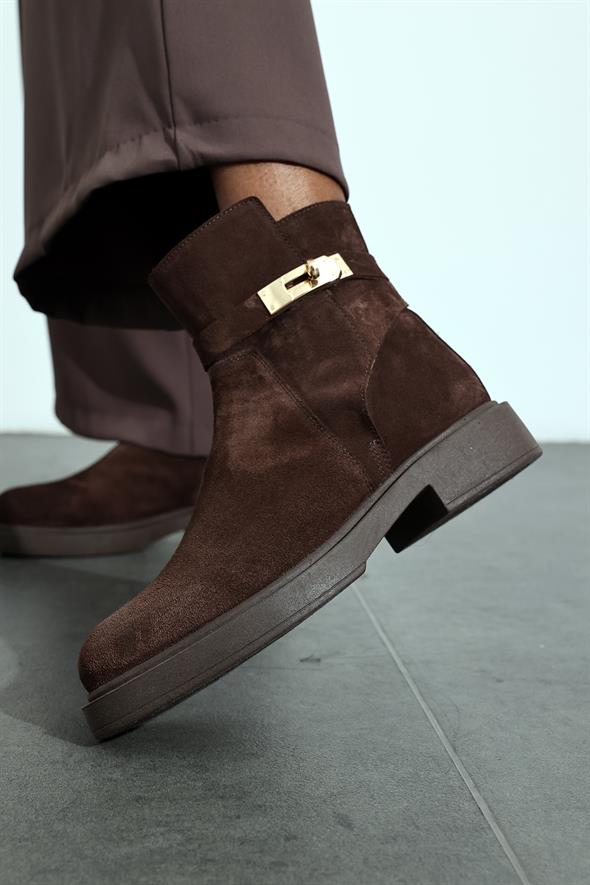 Kahverengi Süet Klasik Binici Bot 22391