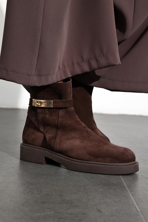 Kahverengi Süet Klasik Binici Bot 22391