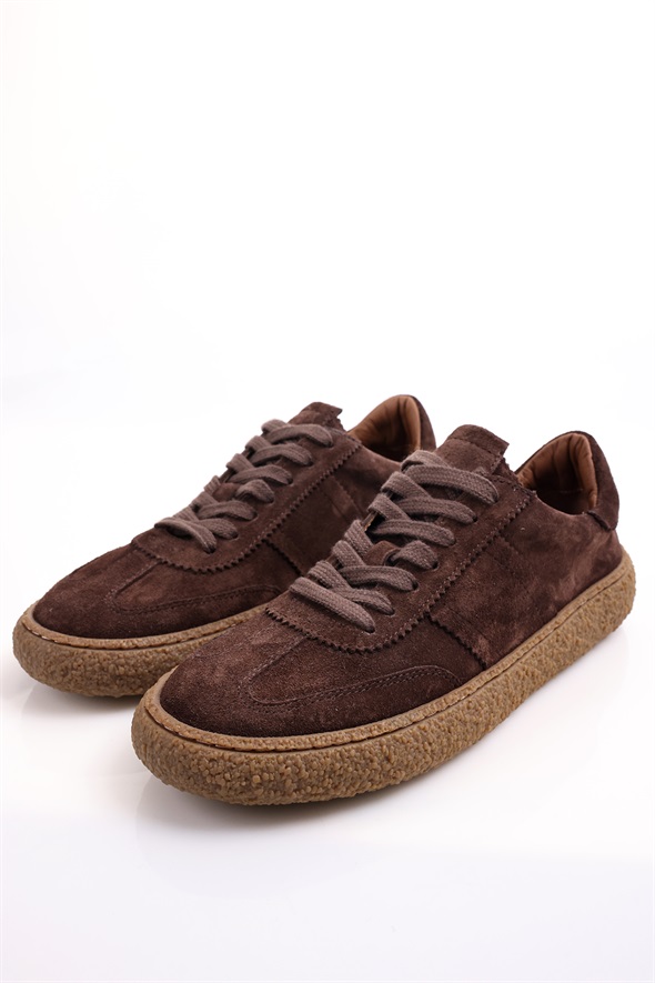 Kahverengi Süet Sneaker 25412