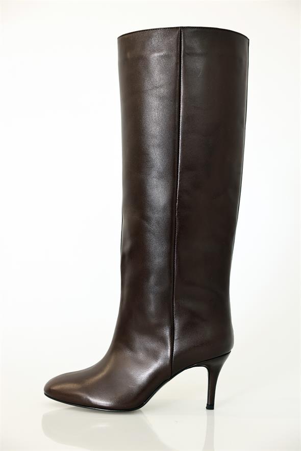 Kahverengi Topuklu Klasik Çizme 25357