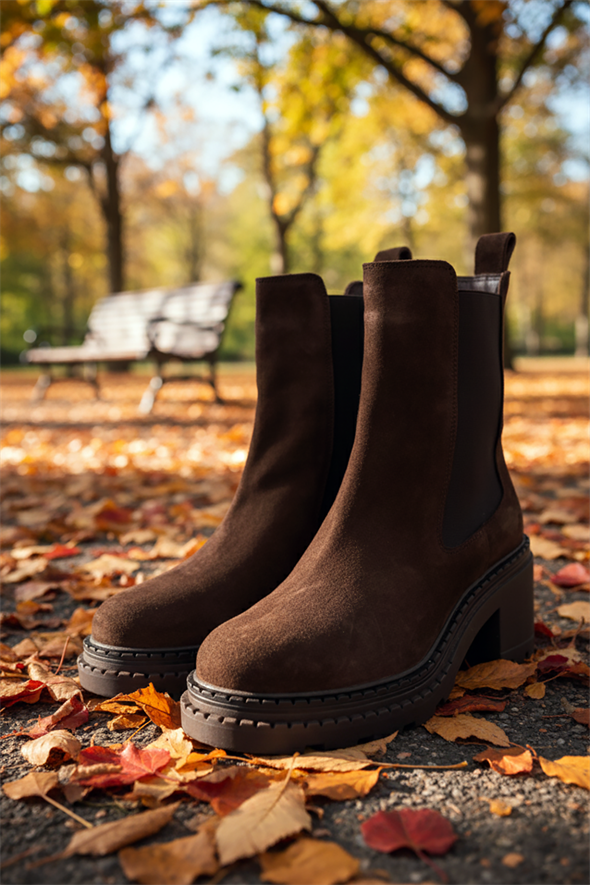 Kahverengi Yüksek Tabanlı Chelsea 25260