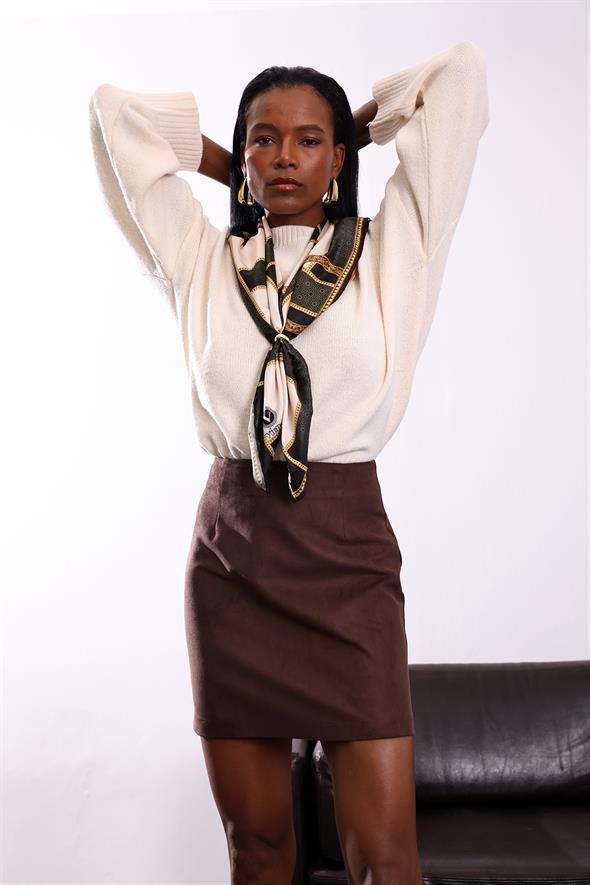 Kemik Bisiklet Yaka Kazak 