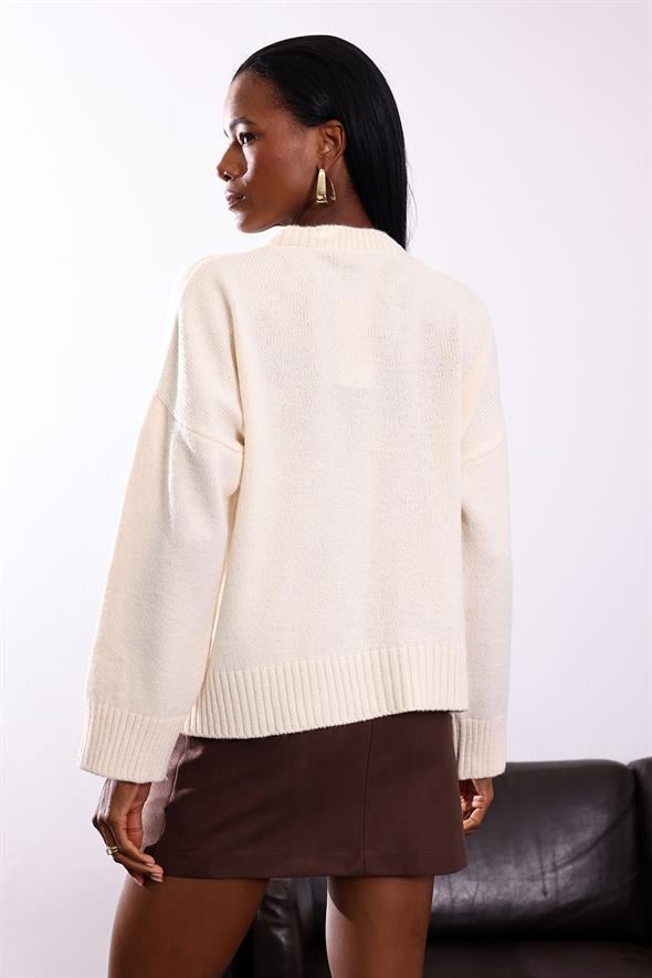 Kemik Bisiklet Yaka Kazak 