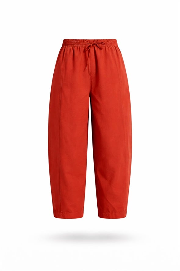 Kiremit Beli Lastikli Şalvar Pantolon 0200