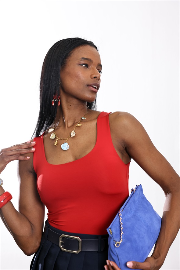 Kırmızı Jarse Atlet 015