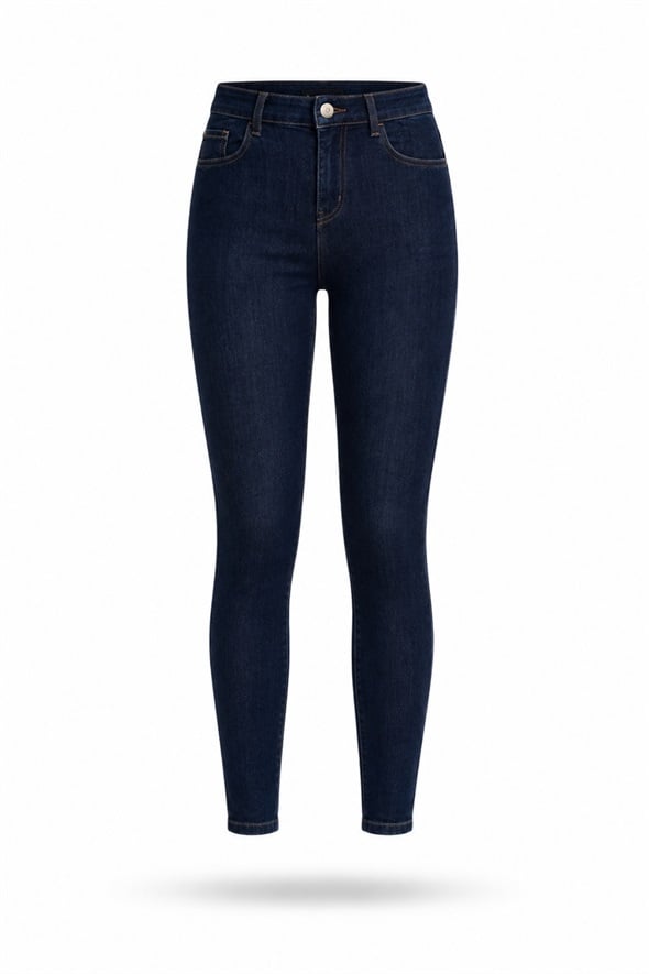 Koyu Mavi İthal Full Likra Toparlayan Skinny Jean 7277