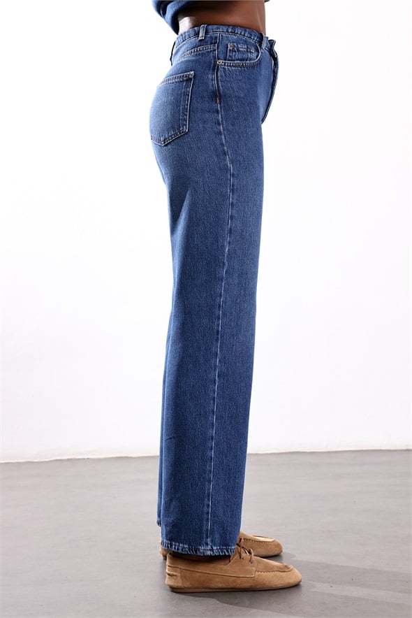 Koyu Mavi Wide Leg Jean 8431