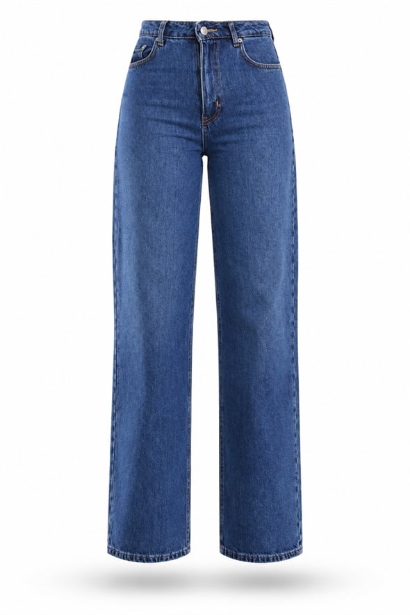 Koyu Mavi Wide Leg Jean 8431