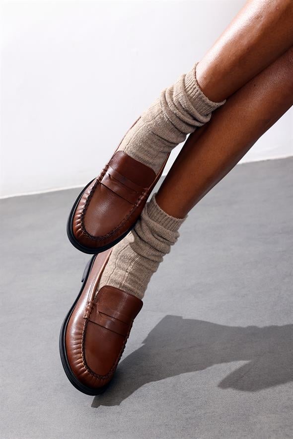 Koyu Taba Deri Makosen 35507