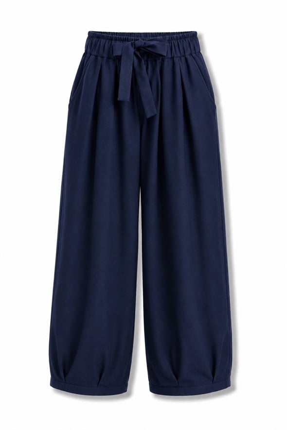 Lacivert Barrel Kesim Pantolon 1475