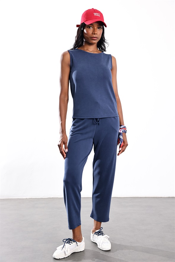 Lacivert Bluz Pantolon Modal Takım 7272