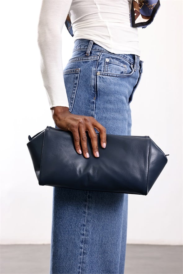 Lacivert Cannes Clutch Çanta 8001