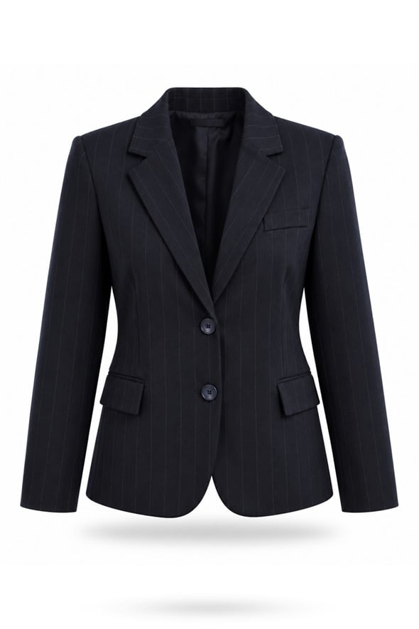 Lacivert Çizgili Blazer Ceket 17285
