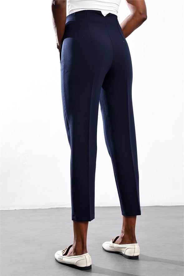 Lacivert Flatolu Pantolon 5113