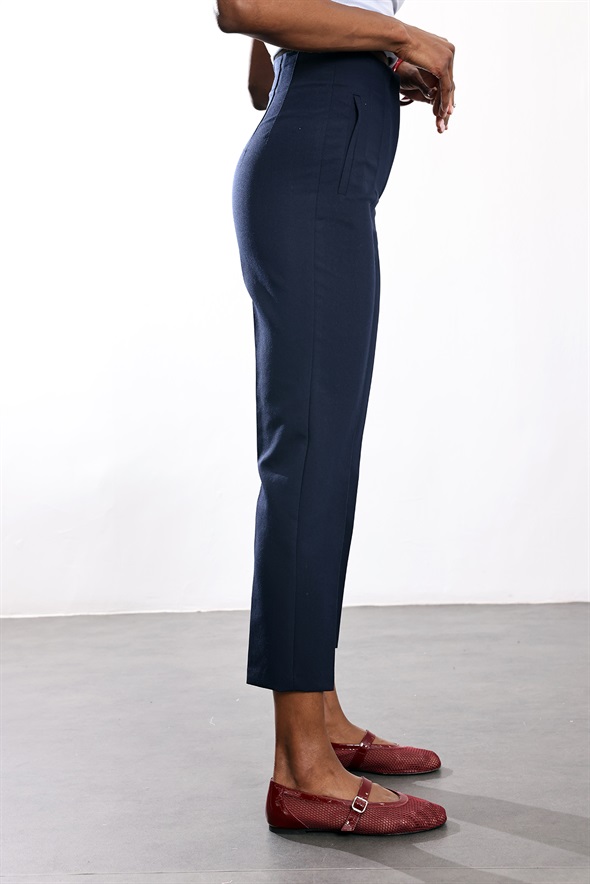 Lacivert Flatolu Pantolon 5113