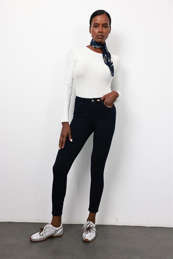 Lacivert İthal Full Likra Toparlayan Skinny Jean 7277