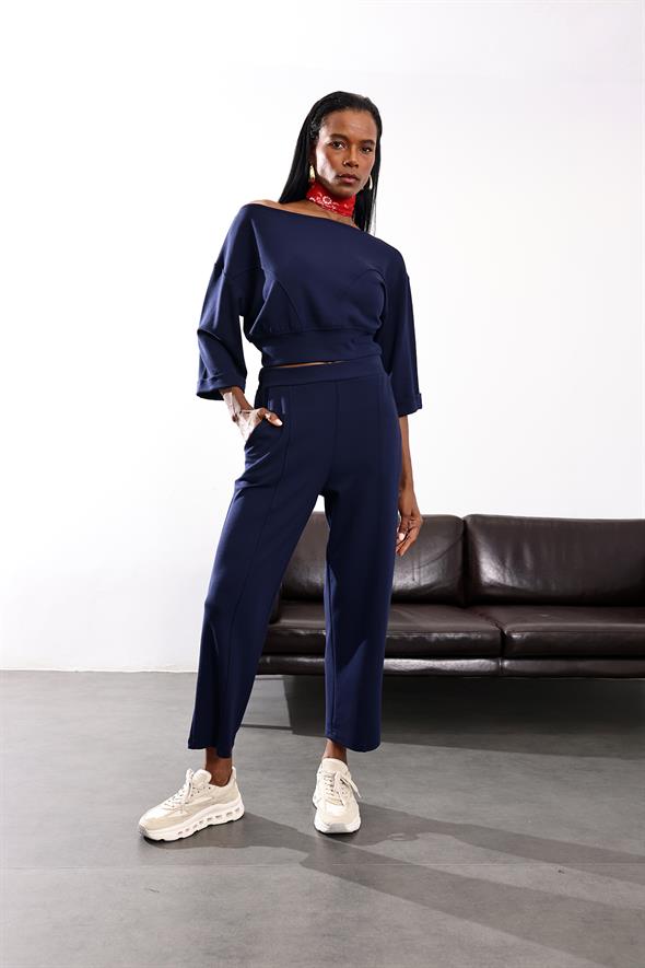 Lacivert İthal Modal Takım 