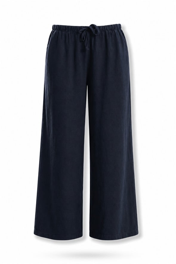 Lacivert Keten Pantolon 031687