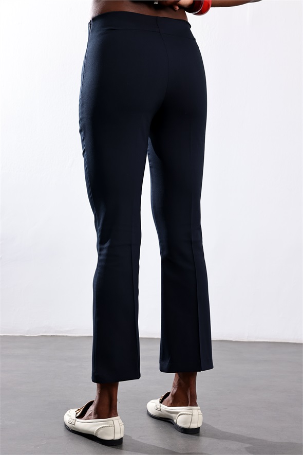 Lacivert Mini Flare Pantolon 438