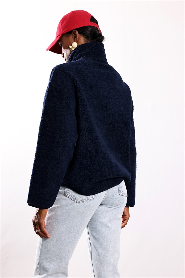 Lacivert Polar Ceket 23236
