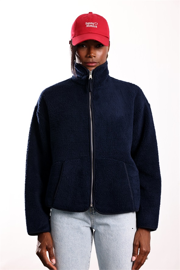 Lacivert Polar Ceket 23236