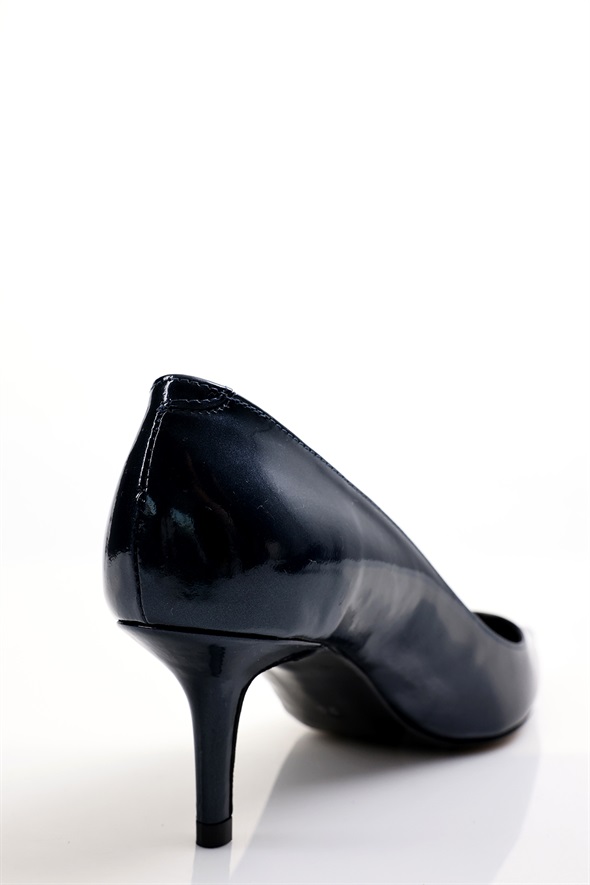 Lacivert Rugan Deri Klasik Stiletto 25445