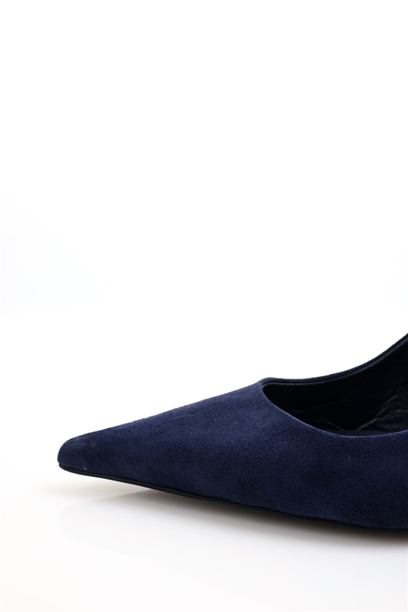 Lacivert Sivri Burun Slingback 25149