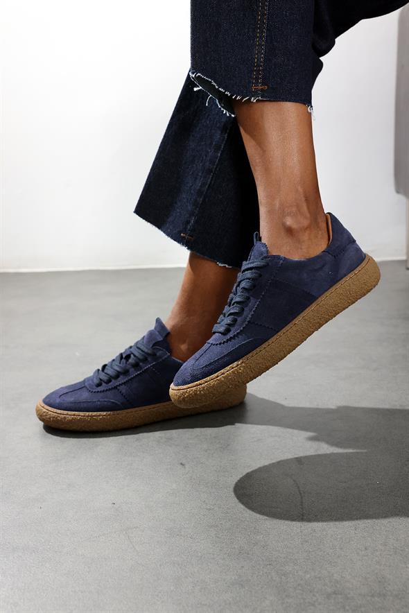 Lacivert Süet Sneaker 25412