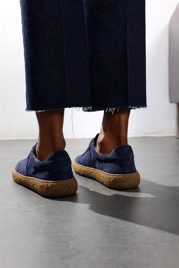 Lacivert Süet Sneaker 25412