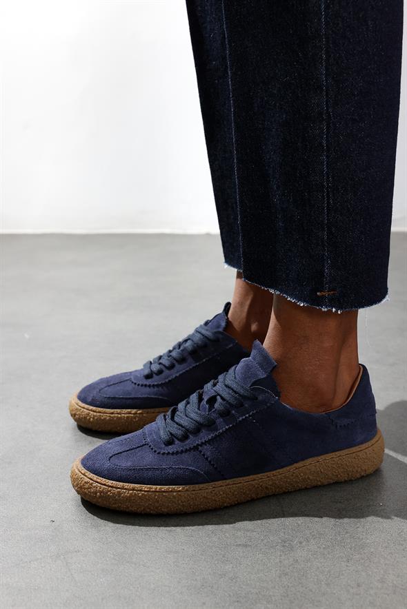 Lacivert Süet Sneaker 25412