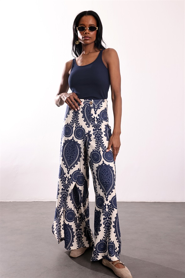 Lacivert U Yaka Fitilli Basic Atlet 